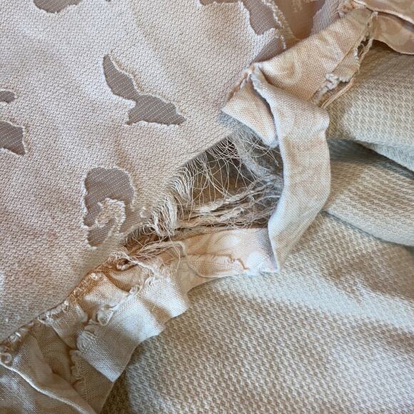 Handmade Prairie Renaissance Peasant Floral Ruffle Lace Tie Back Girls Dress 5/6 - Picture 9 of 9